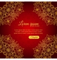invitation elegant template gold ornamental frame vector image