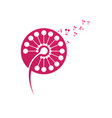 dandelion flower logo vector image