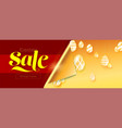 easter sale banner pattern with hanging painted vector image vector image