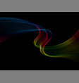 abstract wave lines flow dynamically in spectrum vector image