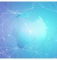dotted world globe with chemistry pattern vector image