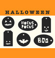 halloween gift tags templates set vector image vector image