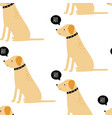 dog print design seamless vector image vector image