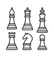 chess icon set vector image