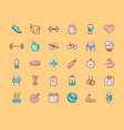 fitness and sport icons set vector image vector image