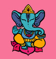 hindu god ganesha vector image vector image