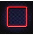 neon light square banner frame vector image vector image