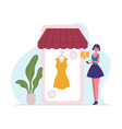 online store purchasing mobile payment vector image