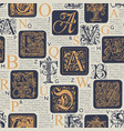 seamless pattern on theme old book pages vector image vector image