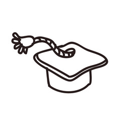 Graduation cap doodle Royalty Free Vector Image