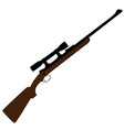 hunting rifle with sight vector image