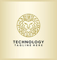 security head lion logo vector image vector image