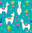 seamless pattern with llama vector image