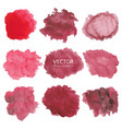 set of red watercolor background vector image
