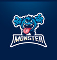 cute happy monster vector image