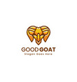 logo good goat simple mascot style vector image vector image