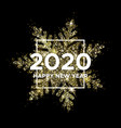 shiny gold glitter snowflake sparks vector image