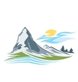 abstract high mountain vector image
