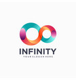 abstract infinity logo template design vector image