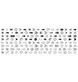 arrow icons set of outline right arrows vector image vector image