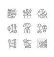 creative thinking linear icons set vector image
