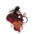 girl surfer vector image