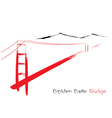 golden gate bridge vector image