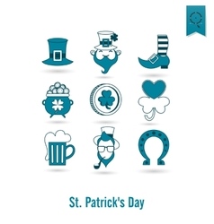 Saint Patricks Day Isolated Icon Set Royalty Free Vector