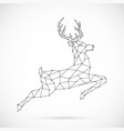 abstract polygonal deer design geometric reindeer vector image vector image
