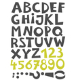 font set letters and numbers vector image