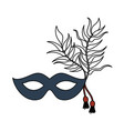 party carnival mask icon vector image