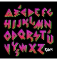 creative colorful alphabet rock style vector image vector image
