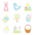 easter icons set vector image