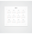 2015 calendar template vector image