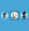 electronics repair circle compositions vector image