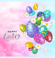 happy easter card design holiday background vector image