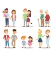 people couple relaxed cartoon vector image vector image