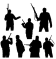 set of silhouettes a man with arms vector image vector image
