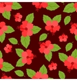 seamless tropical pattern with stylized hibiscus vector image