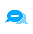bubble chat message minimize minus icon vector image