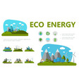 flat alternative energy concept vector image