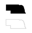 nebraska ne state map usa vector image vector image