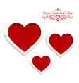 abstract card for valentines day with three hearts vector image