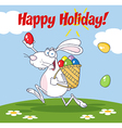 easter bunny cartoon vector image