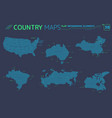 russia canada china united states brazil vector image