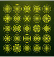 crosshair gun sight icons bullseye black vector image vector image