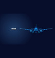 digital polygonal wireframe airplane vector image