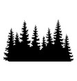 fir trees silhouettes coniferous spruce vector image vector image
