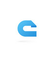 letter c logo on white alphabet background vector image vector image