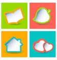 retro styled paper frames vector image